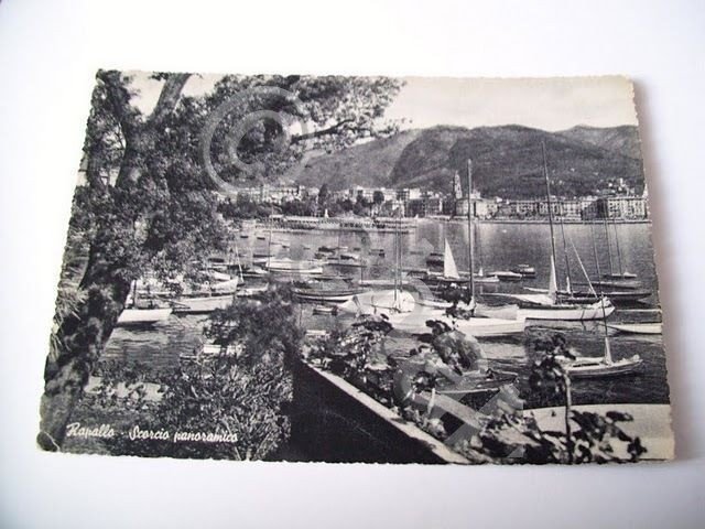Cartolina Rapallo - Scorcio panoramico 1954.