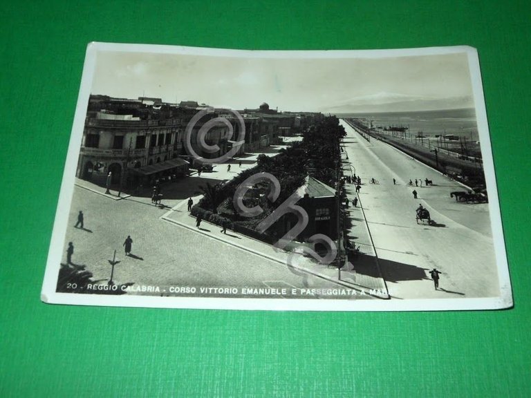 Cartolina Reggio Calabria - Corso Vittorio Emanuele e passeggiata a …