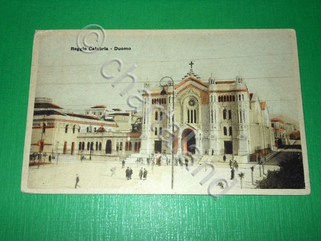 Cartolina Reggio Calabria - Duomo 1930 ca.
