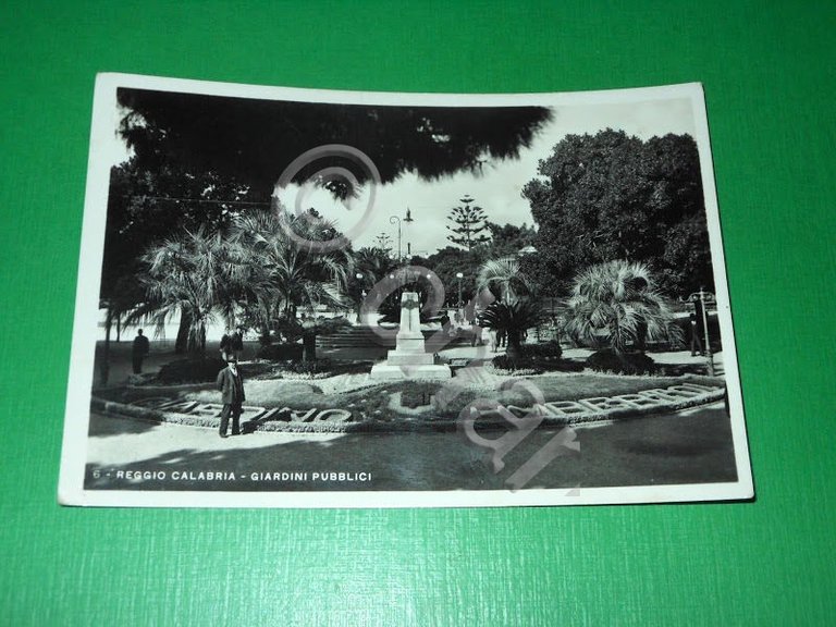 Cartolina Reggio Calabria - Giardini Pubblici 1941.