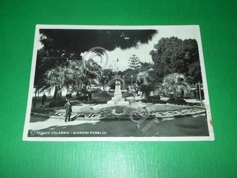 Cartolina Reggio Calabria - Giardini Pubblici 1941