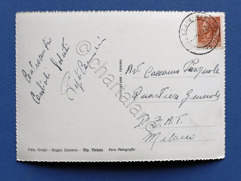 Cartolina Reggio Calabria - Lungomare - 1956