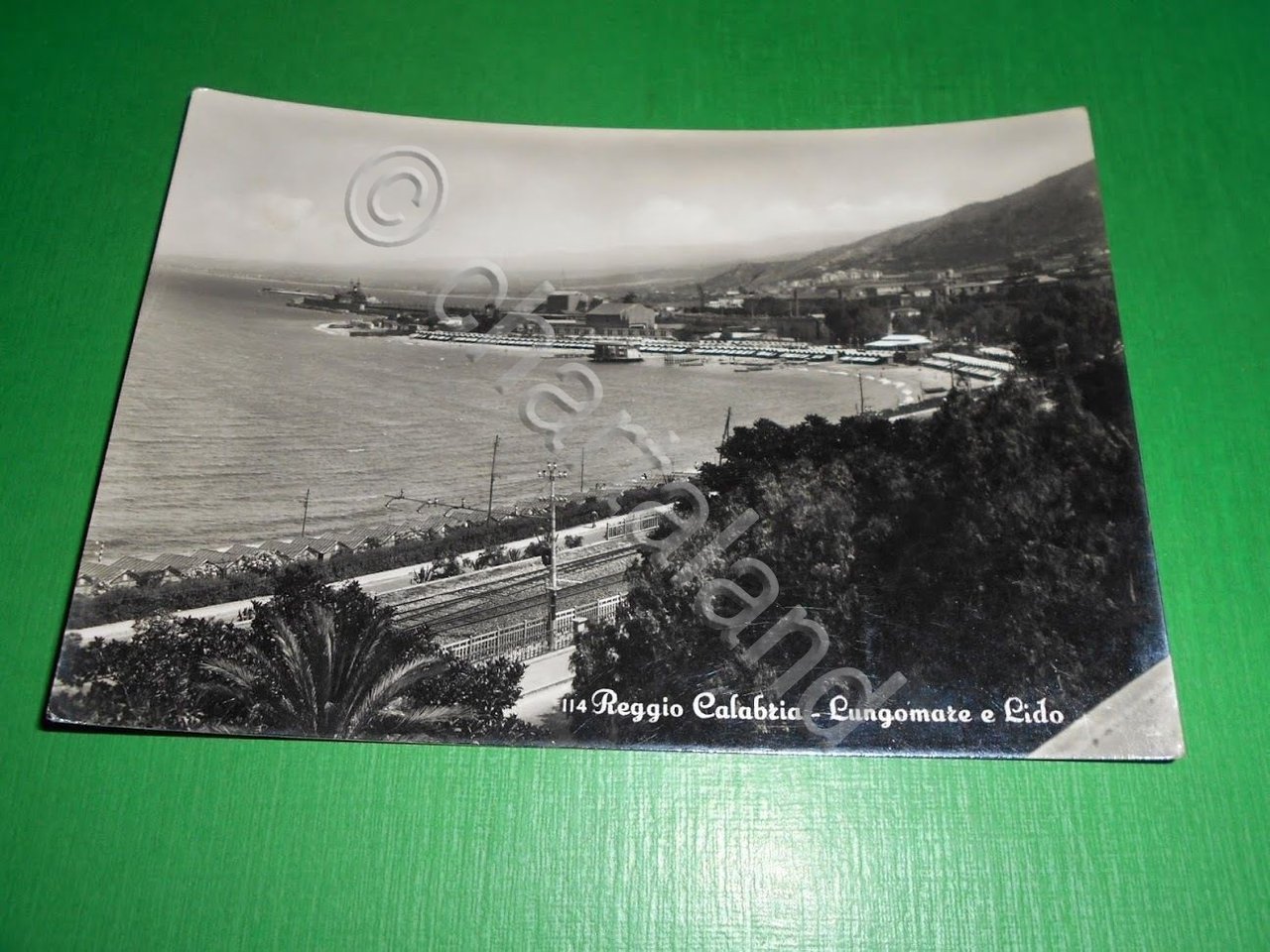 Cartolina Reggio Calabria - Lungomare e Lido 1955.