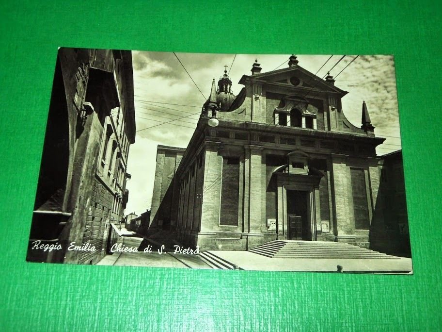 Cartolina Reggio Emilia - Chiesa di S. Pietro 1950.