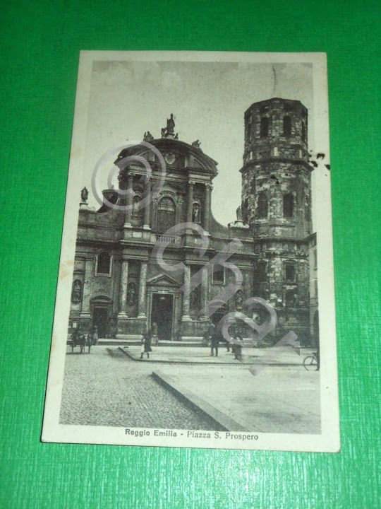 Cartolina Reggio Emilia - Piazza S. Prospero 1927.