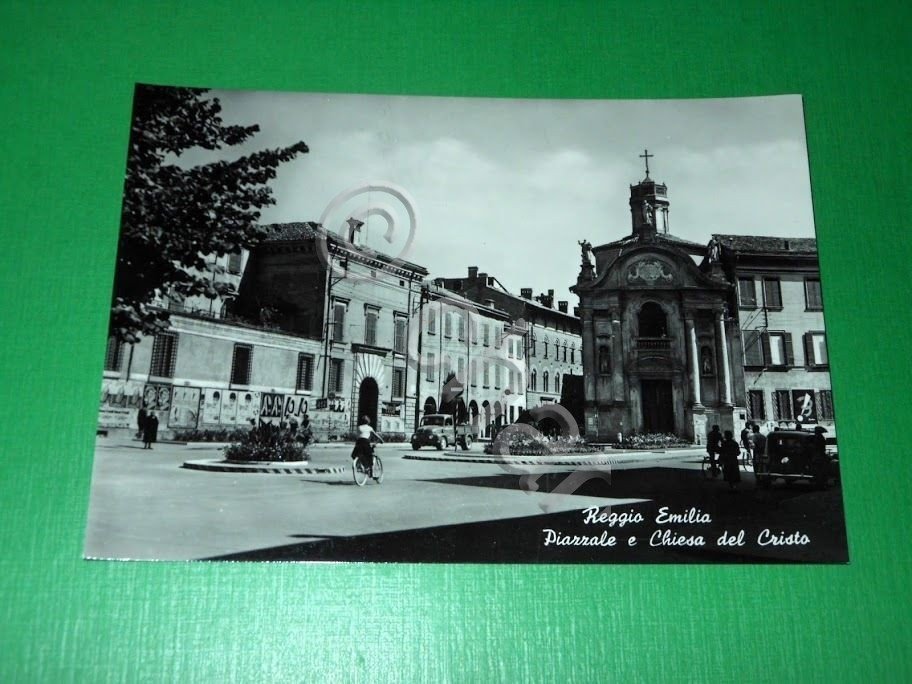 Cartolina Reggio Emilia - Piazzale e Chiesa del Cristo 1955 …