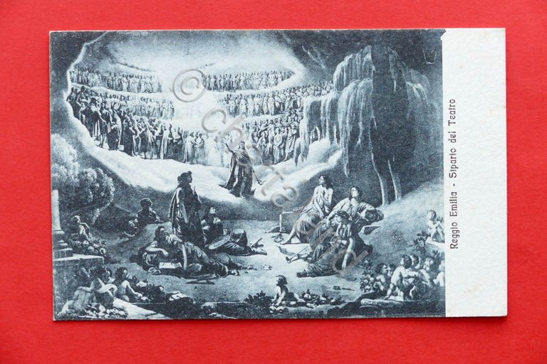 Cartolina Reggio Emilia - Sipario del Teatro - 1910 ca.