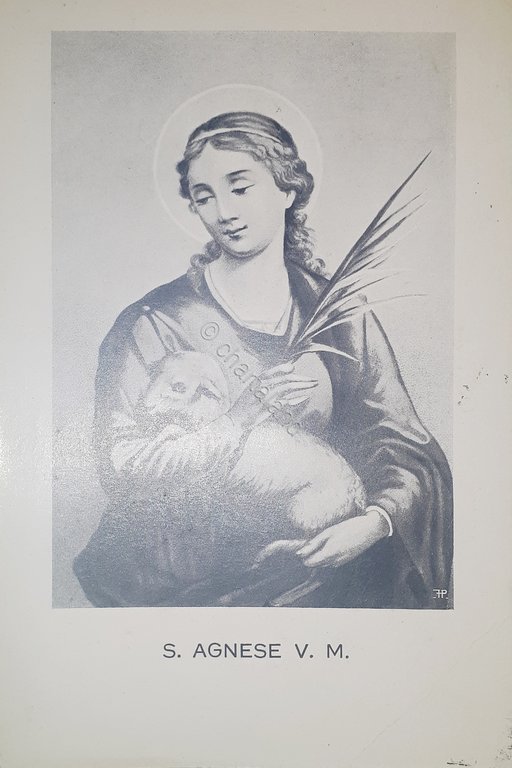 Cartolina Religiosa - S. Agnese V. M. - 1936