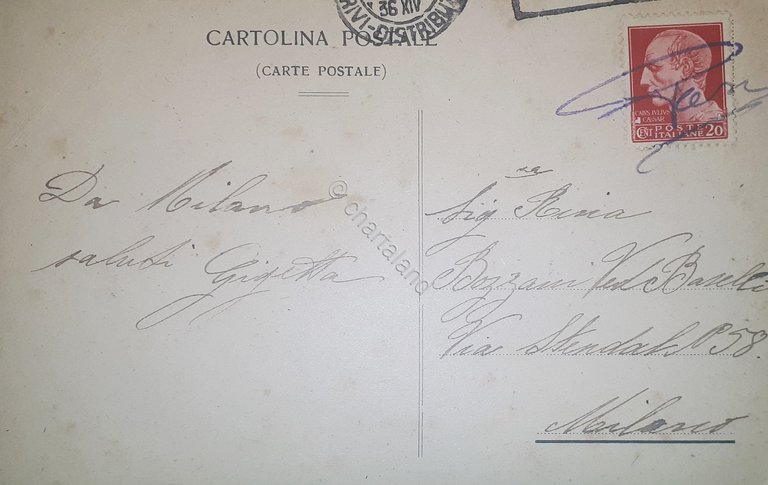 Cartolina Religiosa - S. Agnese V. M. - 1936