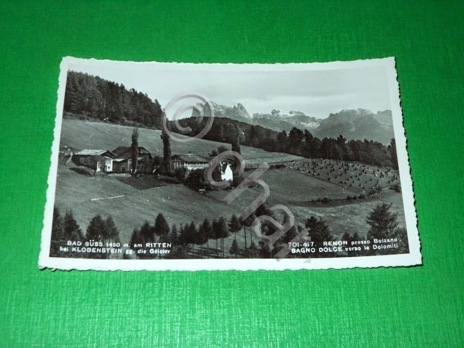 Cartolina Renon presso Bolzano - Bagno Dolce verso le Dolomiti …