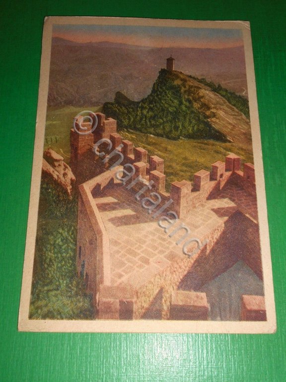Cartolina Repubblica di S. Marino - La III^ Torre 1955.