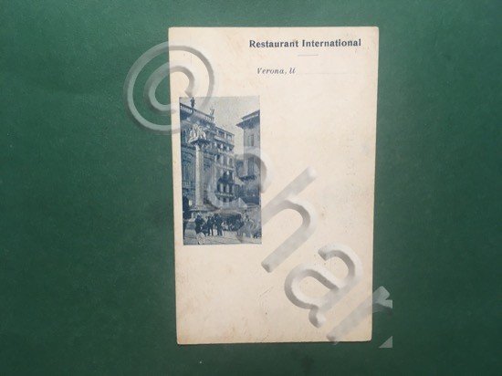 Cartolina Restaurant International - Verona - 1930 ca.