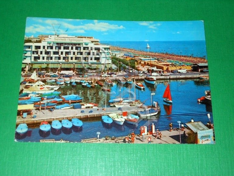 Cartolina Riccione - Darsena 1968