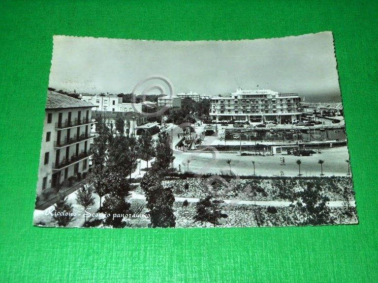 Cartolina Riccione - Scorcio panoramico 1957