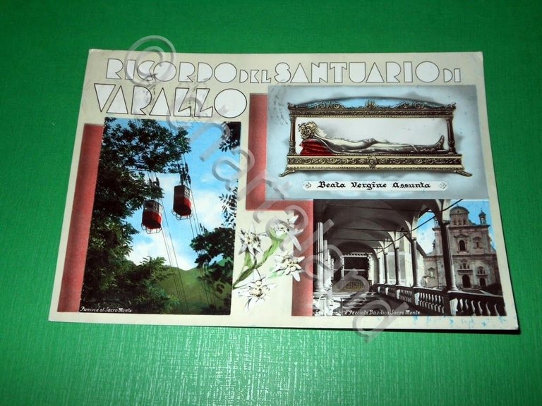Cartolina Ricordo del Santuario di Varallo - Vedute diverse 1963