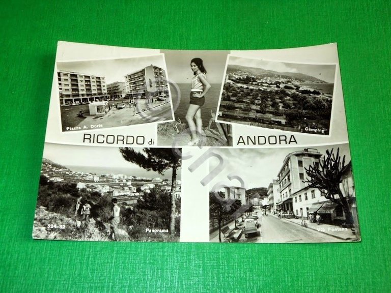 Cartolina Ricordo di Andora - Vedute diverse 1964