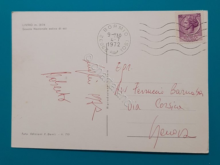 Cartolina Rifugio Livrio - m. 3174 - Scuola Nazionale di …