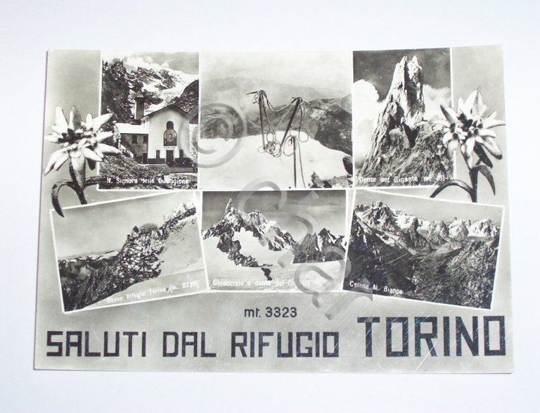 Cartolina Rifugio Torino ( Aosta )- Vedute diverse 1969.