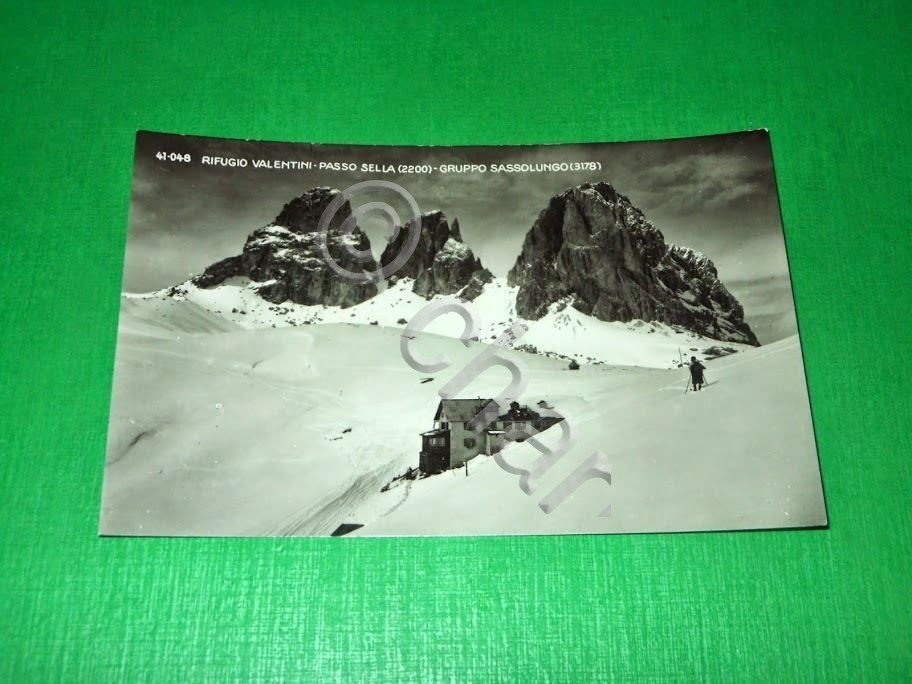 Cartolina Rifugio Valentini - Passo Sella - Gruppo Sassolungo 1935 …