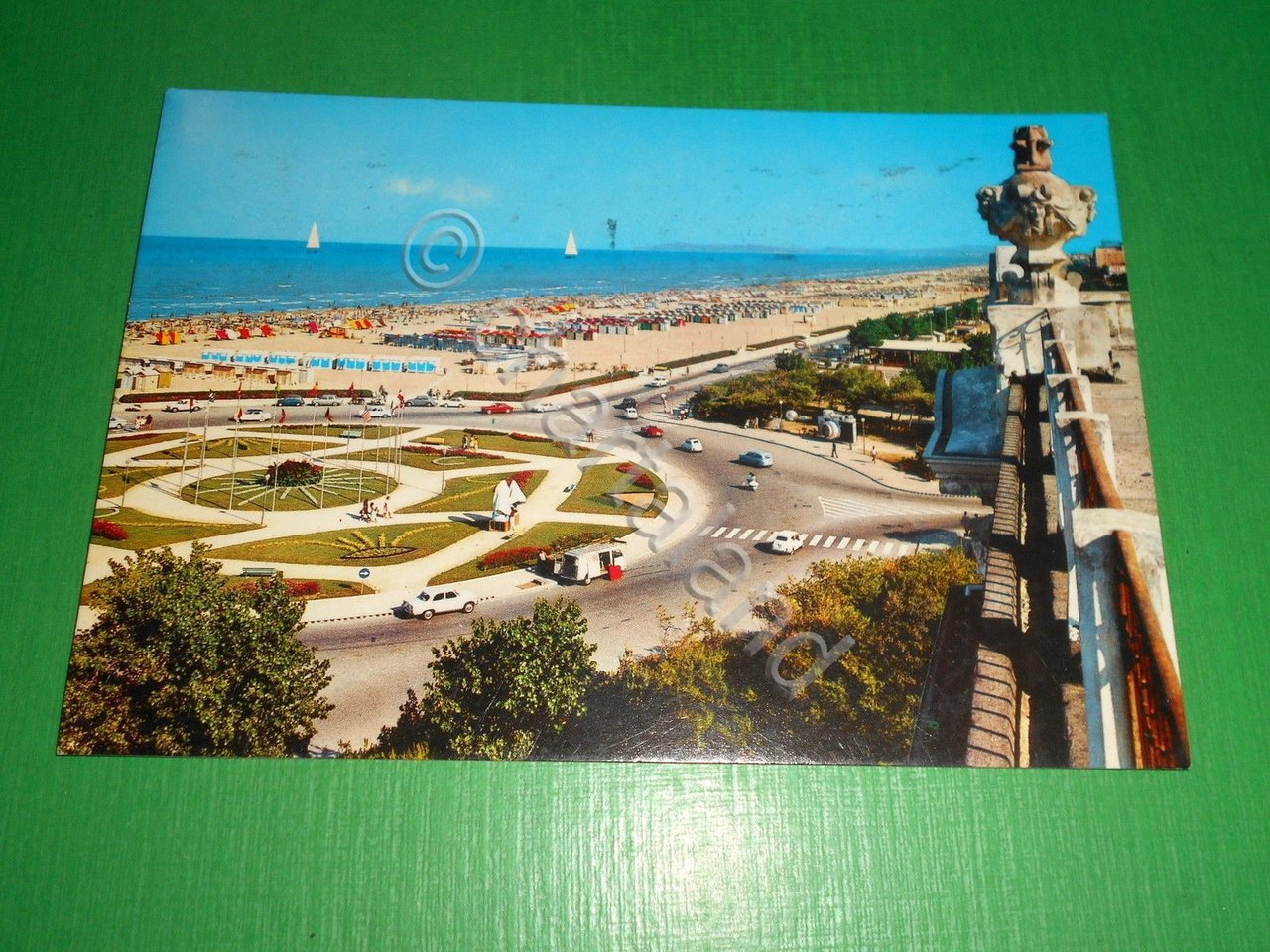 Cartolina Rimini - Panorama dal GRand Hotel 1970.