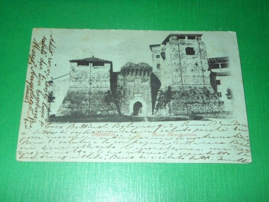 Cartolina Rimini - Rocca Malatestiana 1901.
