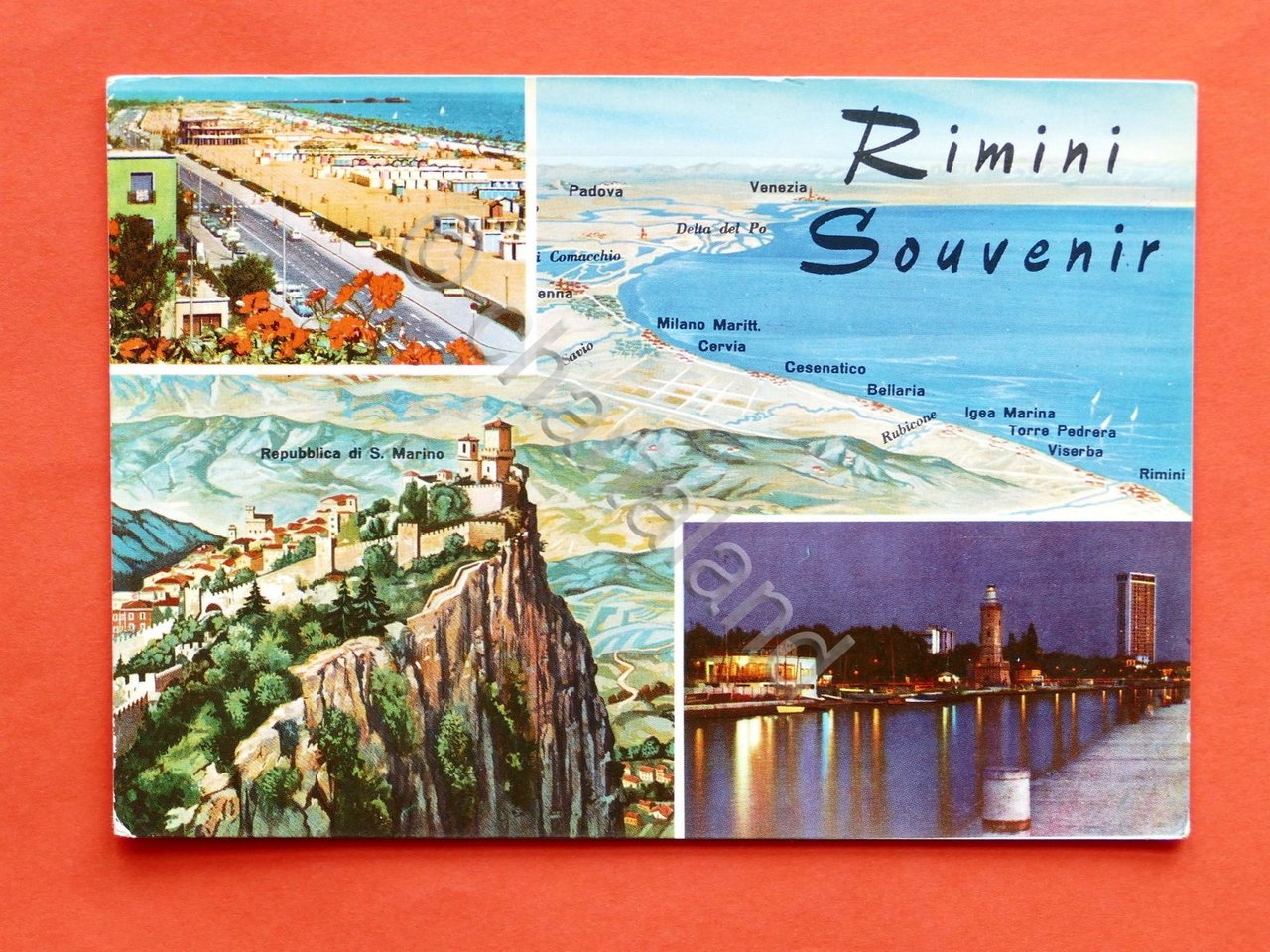 Cartolina Rimini - Souvenir - Varie vedute - 1963