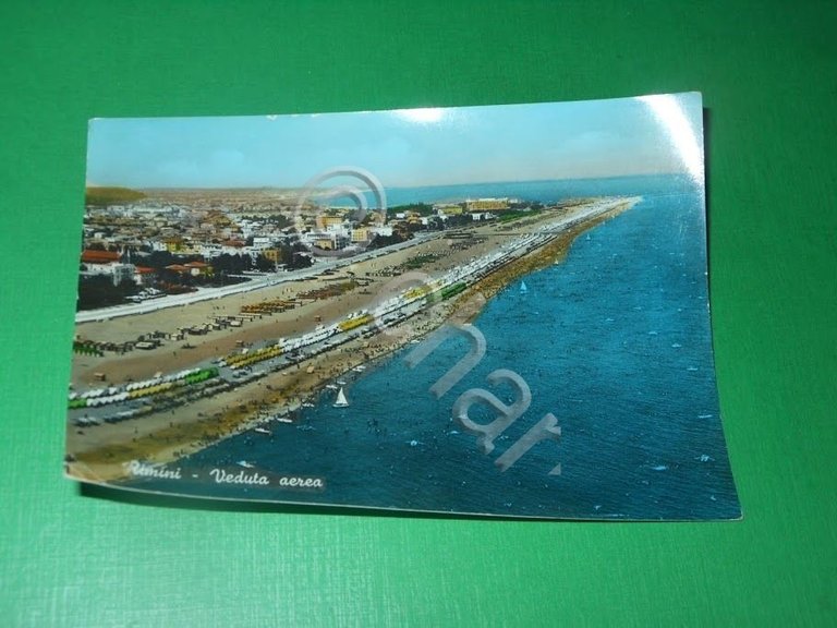 Cartolina Rimini - Veduta aerea 1956.