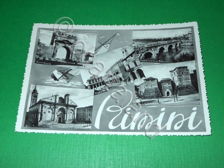 Cartolina Rimini - Vedute diverse - 1954.