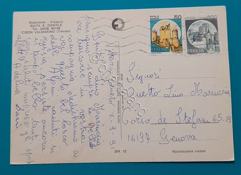 Cartolina Ristotante Baita S. Daniele - Bosco delle Penne Mozze …