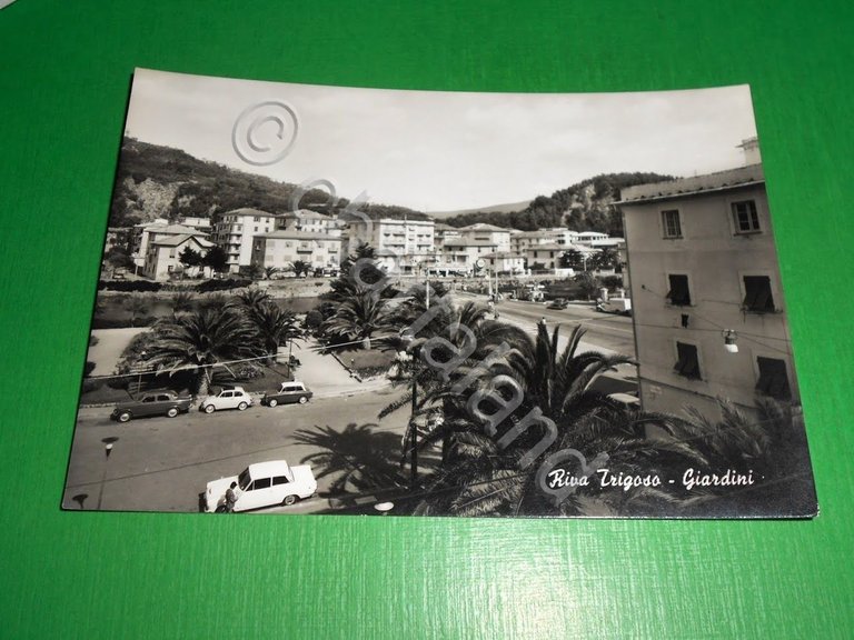 Cartolina Riva Trigoso - Giardini 1955 ca