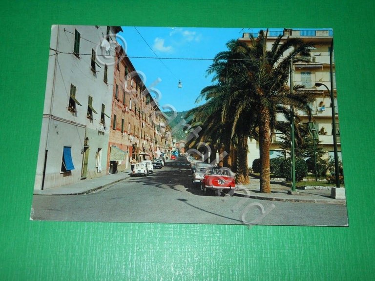 Cartolina Riva Trigoso - Via Cristoforo Colombo 1971