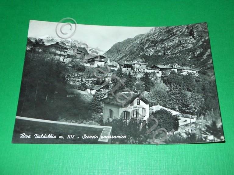 Cartolina Riva Valdobbia - Scorcio panoramico 1950 ca