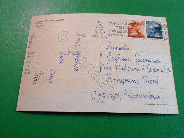 Cartolina Riviera dei Fiori - Alassio - Panorama 1968. | Immagine Gallery 2