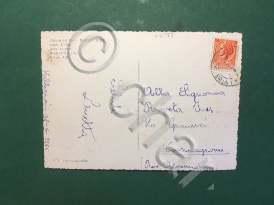 Cartolina Riviera Dei Fiori - Bordighera - Corso Italia - …