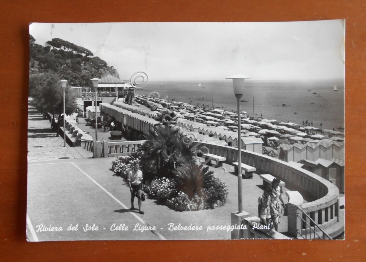 Cartolina Riviera del Sole - Celle Ligure - Belvedere passeggiata …