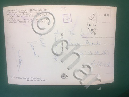 Cartolina Riviera Delle Palme - Finale Ligure - Ristorante Dancing …