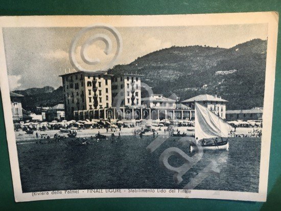 Cartolina Riviera Delle Palme - Finale Ligure - Stabilimento Lido …