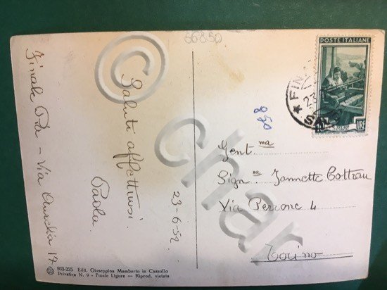 Cartolina Riviera Delle Palme - Finale Ligure - Stabilimento Lido …