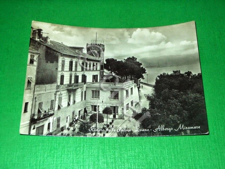 Cartolina Riviera delle Palme - Loano - Albergo Miramare 1955