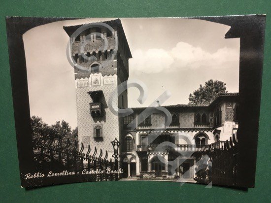 Cartolina Robbio Lomellina - Castello Boschi - 1961