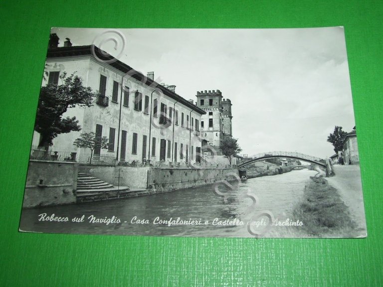 Cartolina Robecco sul Naviglio - Casa Confalonieri e Castello degli … | Immagine Gallery 2