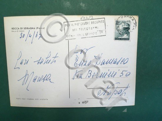 Cartolina Rocca Di Sorgano - Parma - Sala D'Armi - …