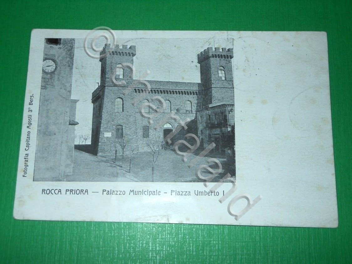 Cartolina Rocca Priora - Palazzo Municipale - Piazza Umberto I …