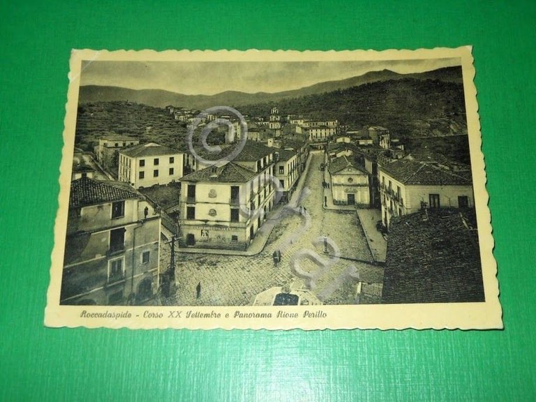 Cartolina Roccadaspide - Corso XX Settembre e Panorama Rione Perillo …