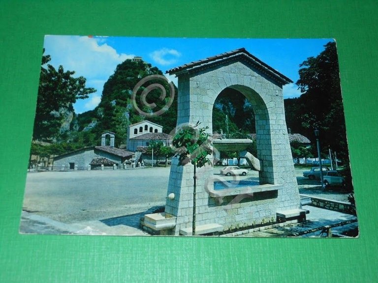 Cartolina Roccaporena - Scoglio della preghiera 1979