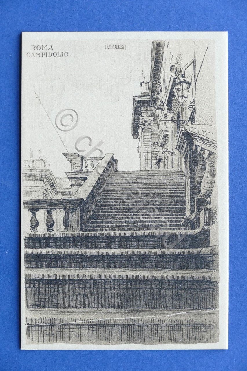 Cartolina Roma - Campidoglio - Illustratore A. Zardo - Seie …
