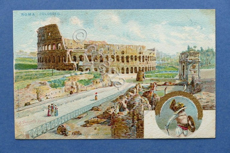 Cartolina Roma - Colosseo - 1900 ca..