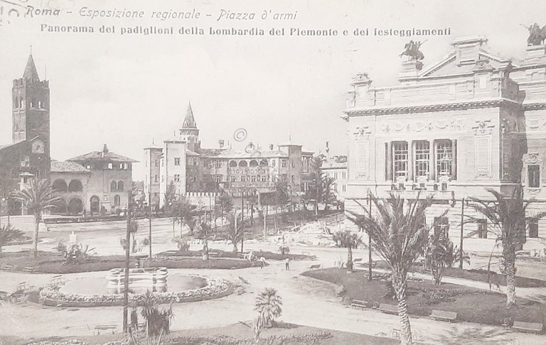 Cartolina Roma - Esposizione regionale - Piazza d' armi - …