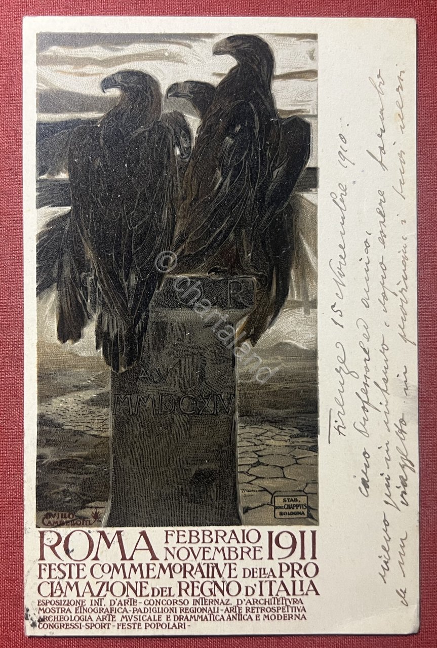 Cartolina Roma - Feste Commemorative della Proclamazione del Regno d'Italia …