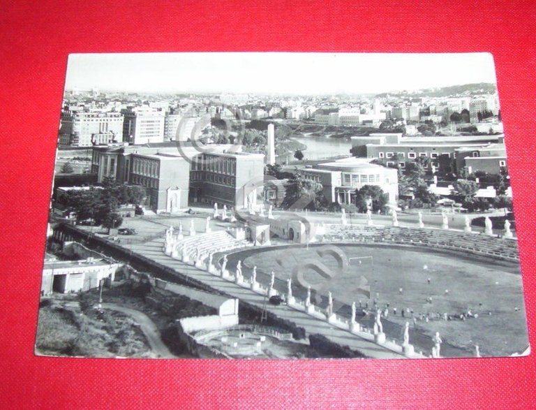 Cartolina Roma - Panorama del Foro Italico 1954